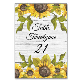 風化白素朴木ひまわり テーブルナンバー
