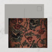 風化砂糖スカルとバラはがき ポストカード (正面/裏面)