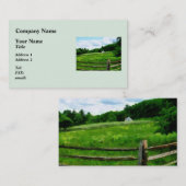 風化納屋の近くのフィールド 名刺 (正面/裏面)