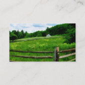 風化納屋の近くのフィールド 名刺 (裏面)