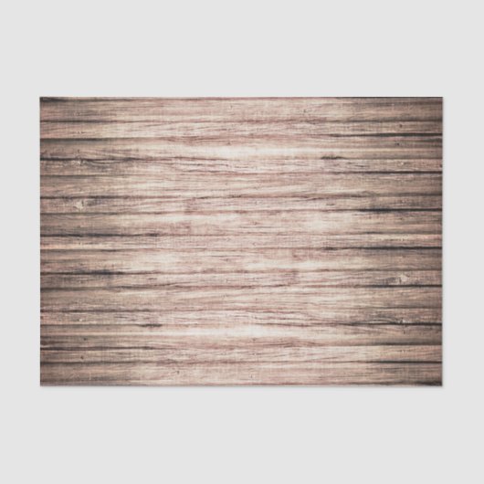 風化素朴した茶色の木目 薄葉紙 (正面)