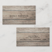 風化素朴ウッドファームハウスバームシャビーシック 名刺 (正面/裏面)