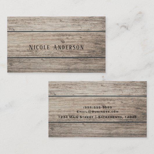 風化素朴ウッドファームハウスバームシャビーシック 名刺 (正面/裏面)