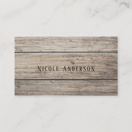 風化素朴ウッドファームハウスバームシャビーシック 名刺 (正面)