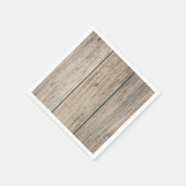 風化素朴ウッドファームハウスバ結婚ンズ スタンダードカクテルナプキン (角)