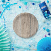 風化素朴ウッドファームハウスバ結婚ンズ ペーパープレート (パーティー)