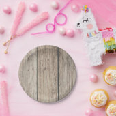 風化素朴ウッドファームハウスバ結婚ンズ ペーパープレート (パーティー)