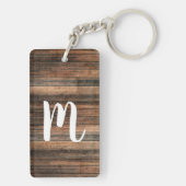 風化素朴ウッドブラウンバーンカントリーシック キーホルダー (裏面)