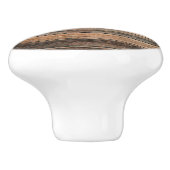 風化素朴ウッドブラウンバーンカントリーファームハウス セラミックノブ (側面)