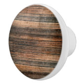 風化素朴ウッドブラウンバーンカントリーファームハウス セラミックノブ (右)