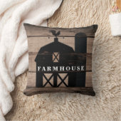 風化素朴ウッドブラックバーンドカントリーファームハウス クッション (ブランケット)