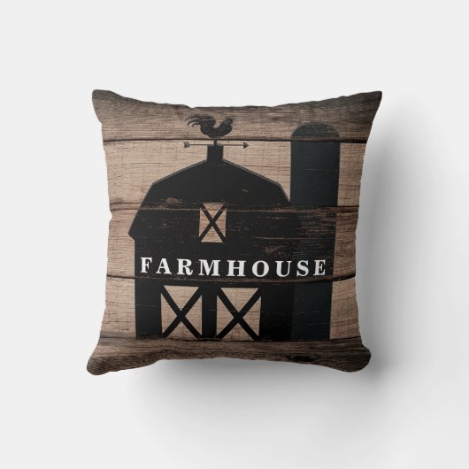 風化素朴ウッドブラックバーンドカントリーファームハウス クッション (裏面)