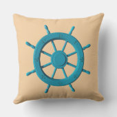 風化素朴ボートステアリングホイールフォト画像 アウトドアクッション (裏面)