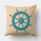 風化素朴ボートステアリングホイールフォト画像 アウトドアクッション (正面)
