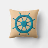 風化素朴ボートステアリングホイールフォト画像 クッション (裏面)