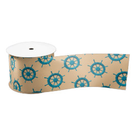 風化素朴ボートステアリングホイールフォト画像 サテンリボン