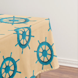 風化素朴ボートステアリングホイールフォト画像 テーブルクロス