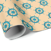 風化素朴ボートステアリングホイールフォト画像 ラッピングペーパー (ロールコーナー)