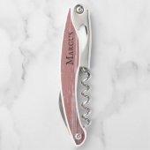 風化素朴レッドウッドパーソナライズされたウェイター社 ソムリエナイフ (裏面)