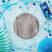 風化素朴木材テクスチャ ペーパープレート (パーティー)