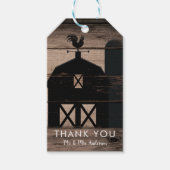 風化素朴木材ブラックバーンドカントリー結婚式 ギフトタグ (正面)