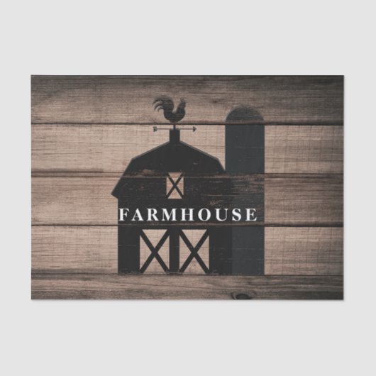 風化素朴木材ブラックバーンドカントリー結婚式 薄葉紙 (正面)