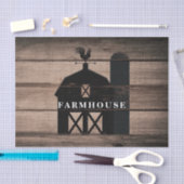 風化素朴木材ブラックバーンドカントリー結婚式 薄葉紙 (クラフト)