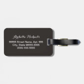 風化素朴木材ヴィンテージピンクのバラの名前 ラゲッジタグ (裏面横)