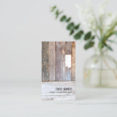 風化素朴木材ヴィンテージ国 名刺 (スタンド正面)