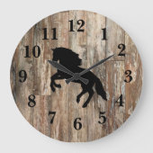 風化素朴木造デコ大時計 ラージ壁時計 (正面)