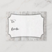 風化素朴木陳列ブライダルシャワーカード エンクロージャーカード (裏面)