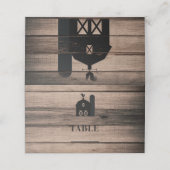 風化素朴木黒納屋のテー結婚ブル プレイスカード (外部開封)