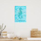 風化素朴航海のした木の上の乗馬 |プリント ポスター (キッチン)