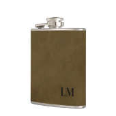 風化素朴革ルック結婚ス・モノグラム フラスク (左)