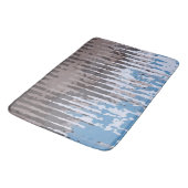 風化素朴/ブラウンブルーデザイン バスマット (アングル)