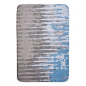 風化素朴/ブラウンブルーデザイン バスマット (正面縦)