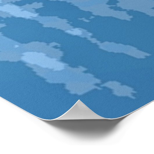 風化素朴/茶色の青 ポスター (角)