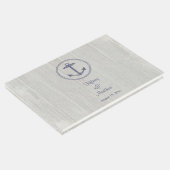 風化航海の木材パーソナライズされた結婚の ゲストブック (コーナー)