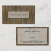 風化茶色の木の板パターン 名刺 (正面/裏面)