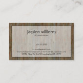 風化茶色の木の板パターン 名刺 (裏面)