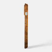 風化茶色の革の電話ケース iPhone 15ケース (左側面)