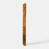 風化茶色の革の電話ケース iPhone 15ケース (右側面)