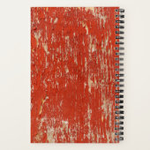風化赤木色彩の鮮やか材モノグラム ノートブック (裏面)
