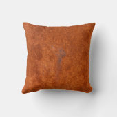 風化錆びた金属：オレンジ色のテクスチャ。 クッション (裏面)