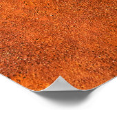 風化錆びた金属：オレンジ色のテクスチャ。 ポスター (角)