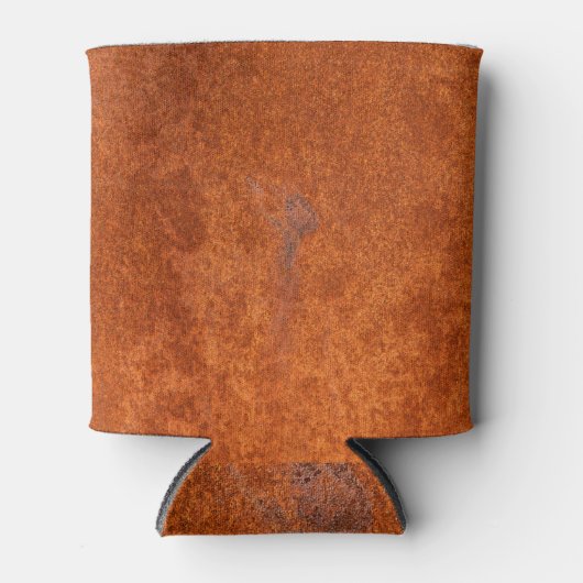 風化錆びた金属：オレンジ色のテクスチャ。 缶クーラー (正面)