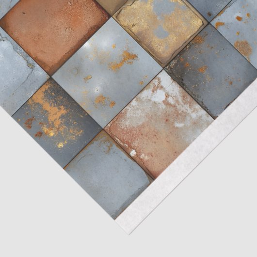 風化錆パティナモザイクタイルH6デコページ 薄葉紙 (詳細)