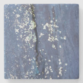 風化青絵を描抽象芸術 ストーンコースター (正面)