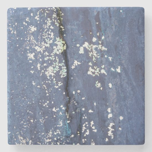 風化青絵を描抽象芸術 ストーンコースター (正面)