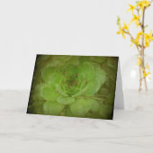 風合いの良い鶏と雛の植物 カード (黄色い花)